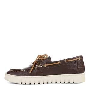 NEW VIONIC men's uptown boat shoe in chocolate ganache